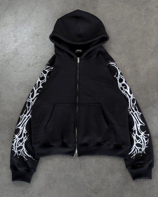 GROWING PAINS ZIP UP (BLACK)