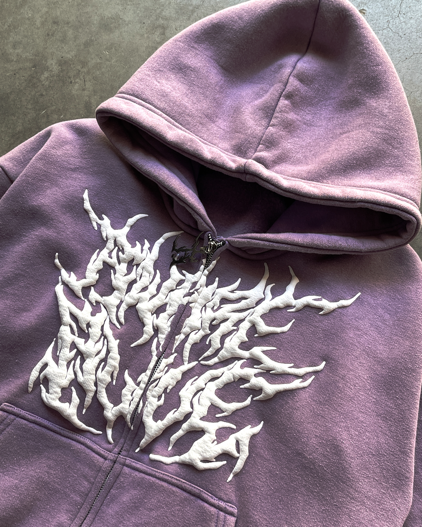 TRIBAL SUN DYED ZIP UP (PURPLE)